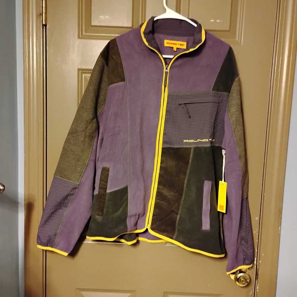 Men's Multi-Color Jacket with Yellow Trim
